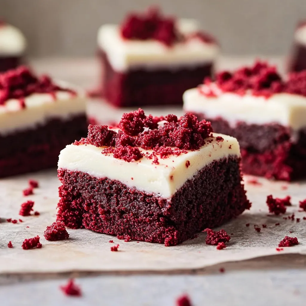 A delicious red velvet cake with white frosting and red frosting on top.