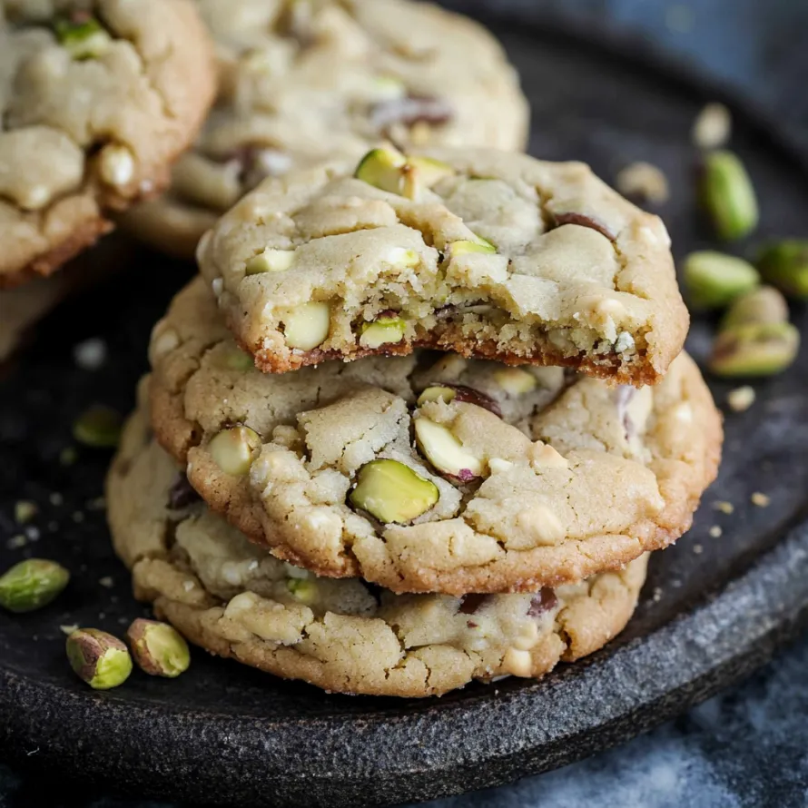 A plate of cookies with almonds on top.